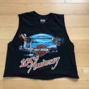 Original Vintage Harley Davidson crop top